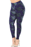 Buttery Smooth Purple Tangled Swirl Plus Size High Waisted Leggings