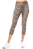 Buttery Soft Feral Cheetah High Waisted Plus Size Capris