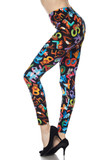 Buttery Smooth Animal Alphabet Extra Plus Size Leggings - 3X-5X