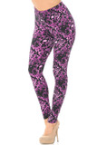 Buttery Smooth Electric Fuchsia Music Note Leggings