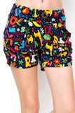 Buttery Smooth Animal Letters Harem Shorts