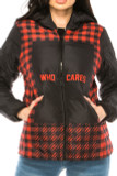 Women's Plaid Winter Puffer Down Jacket