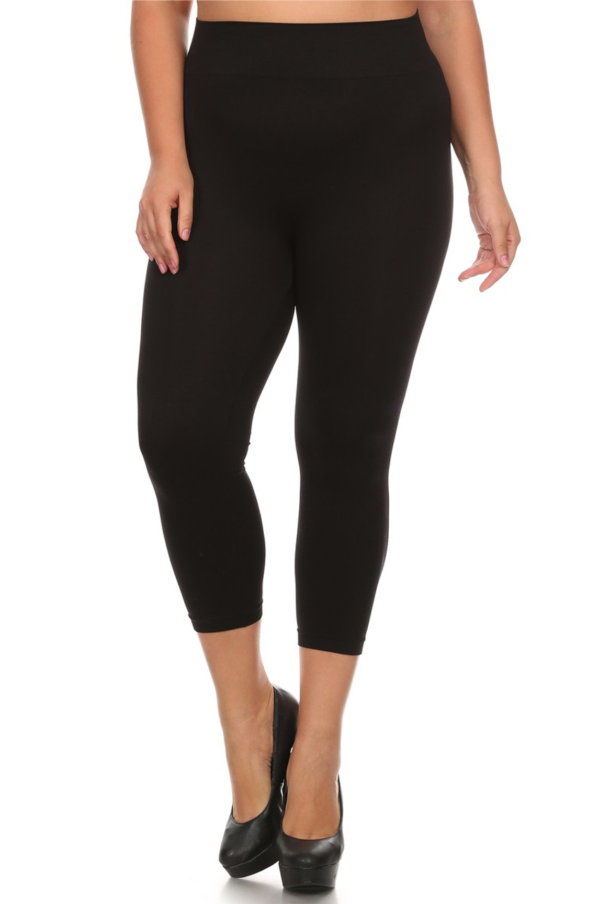  Seamless Capri Leggings for Women Plus Size, High