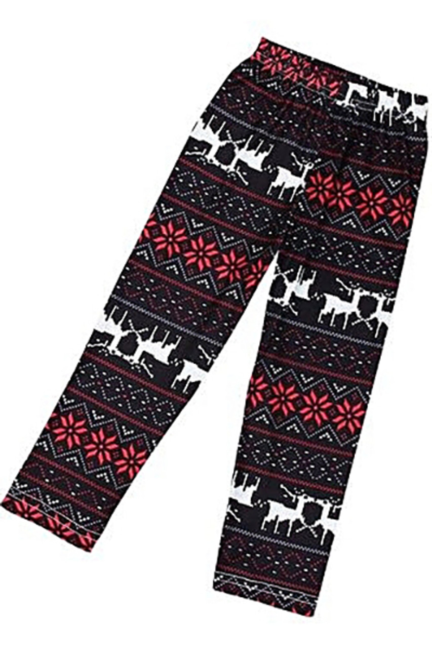 Buttery Soft Icy Blue Christmas Reindeer Plus Size Leggings