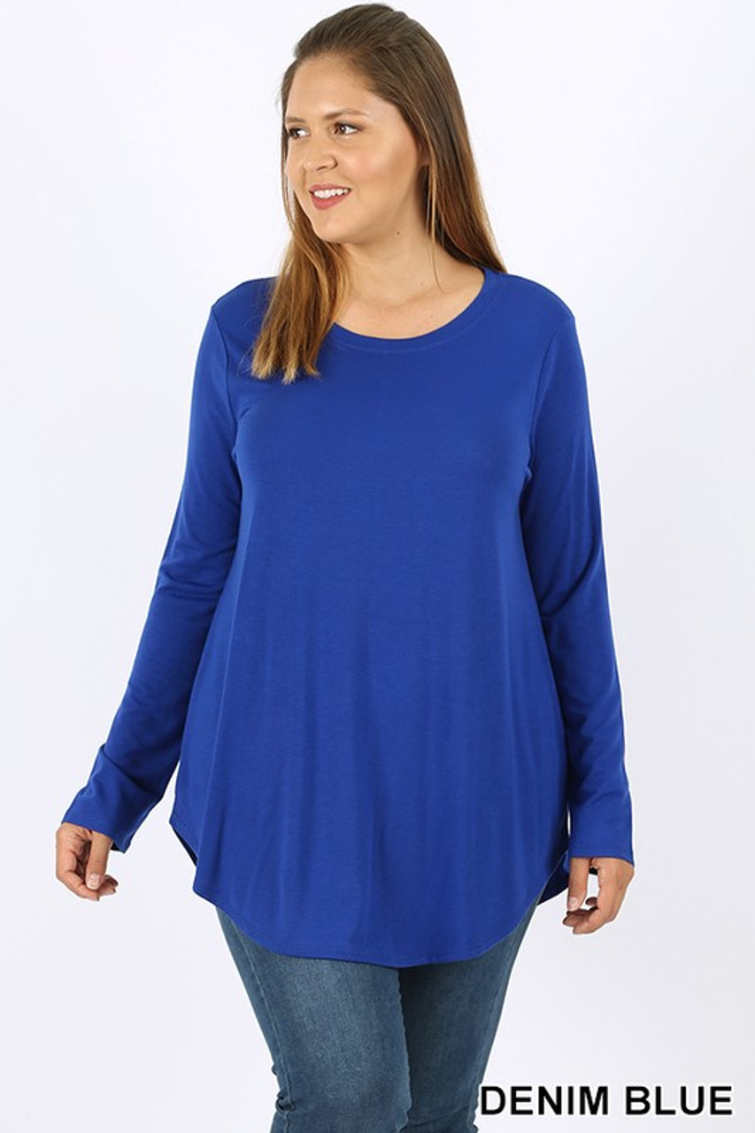 Premium Round Neck Long Sleeve Rayon Top