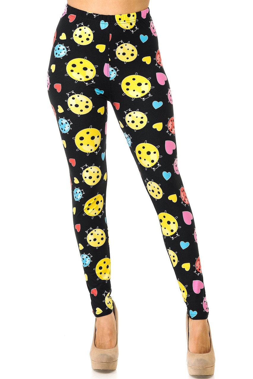 Buttery Soft Ladybugs and Hearts Leggings