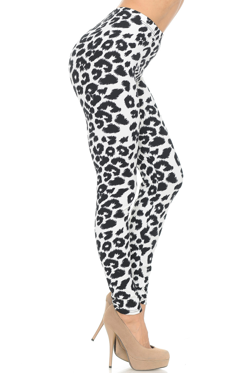 Buttery Smooth Ivory Spotted Leopard Leggings