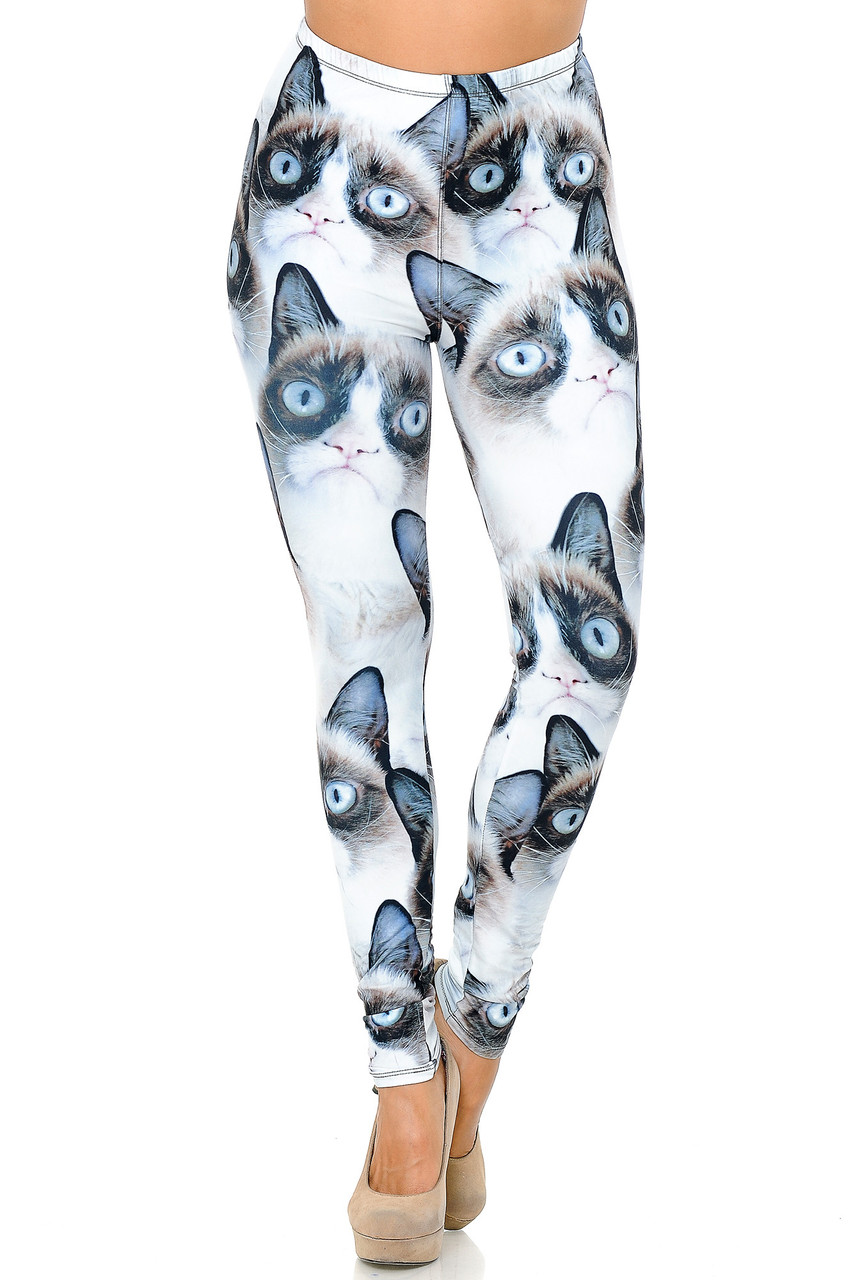 Creamy Soft Space Cat Plus Size Leggings - USA Fashion™