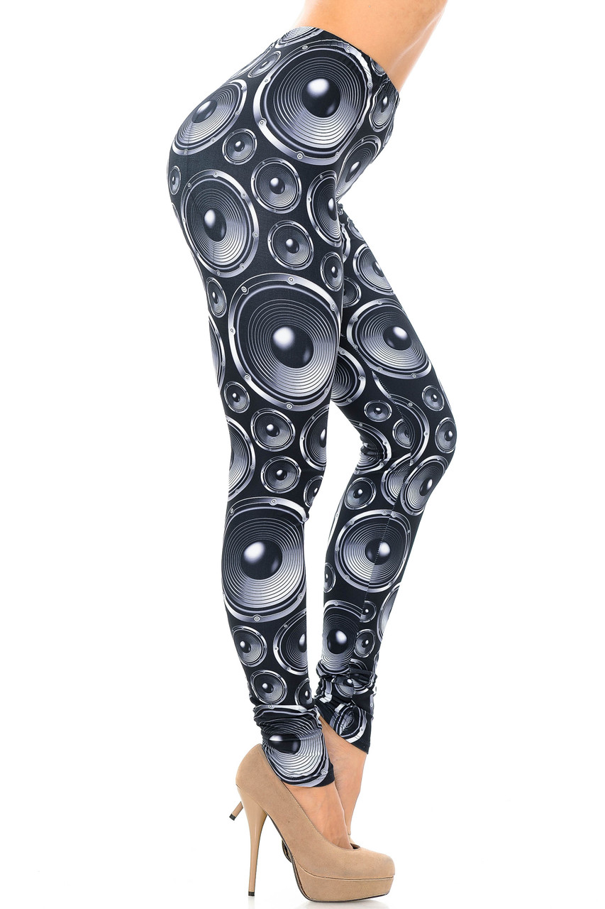 Right side view image of Creamy Soft Speaker Plus Size Leggings - USA Fashion™