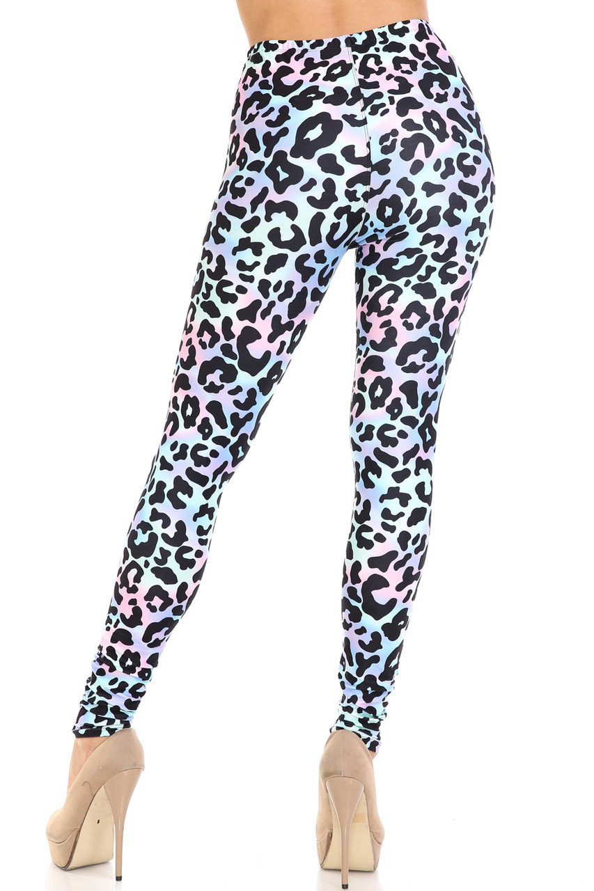 Creamy Soft Chromatic Leopard Extra Plus Size Leggings - 3X-5X