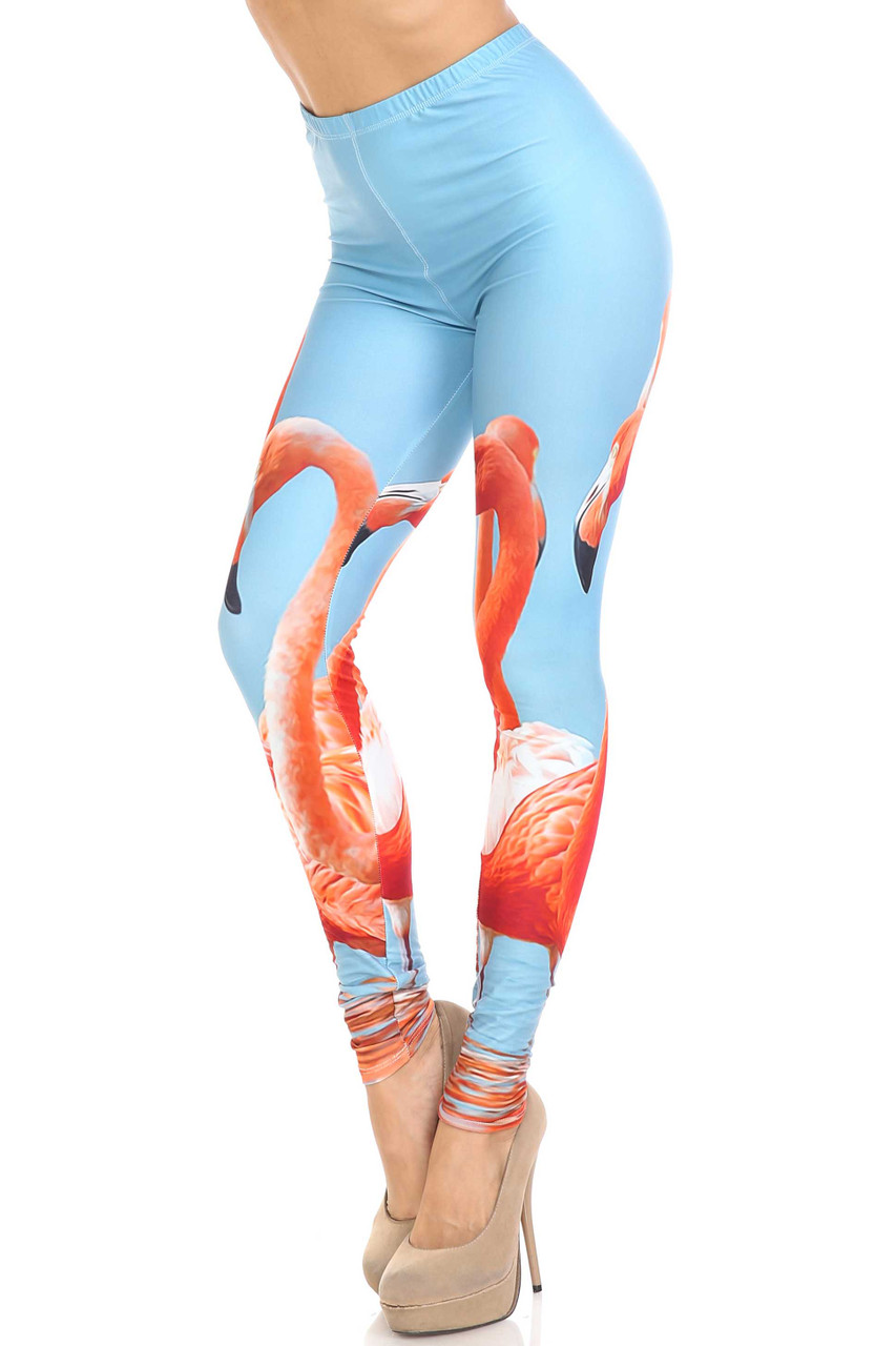 Sports Leggings- Jiujiteira Tropical Flamingo