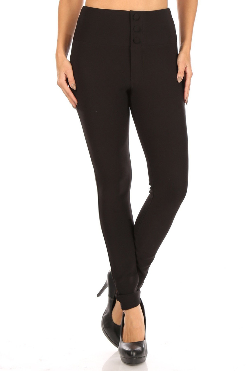 Beth Button Faux Leather/PU Leggings – Mi Chica Boutique