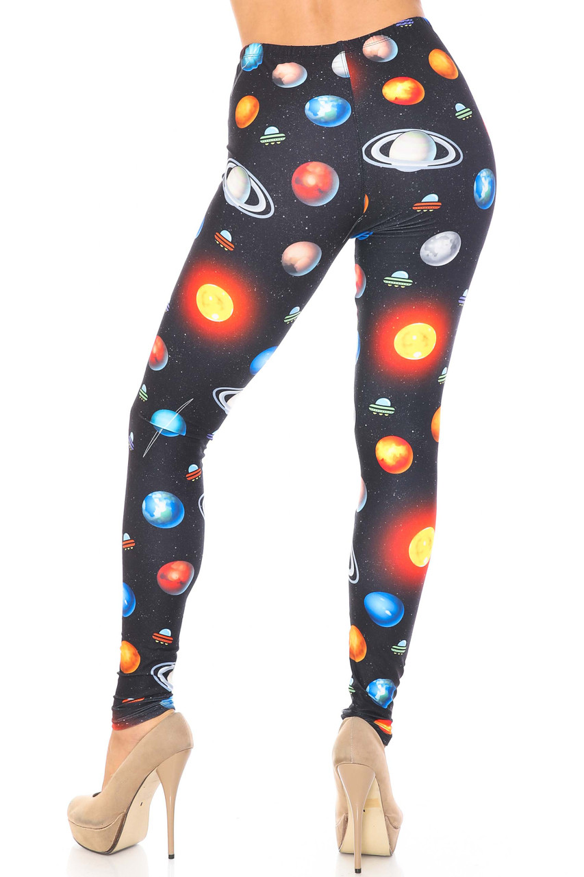 Creamy Soft Deep Blue Galaxy Plus Size Leggings - USA Fashion