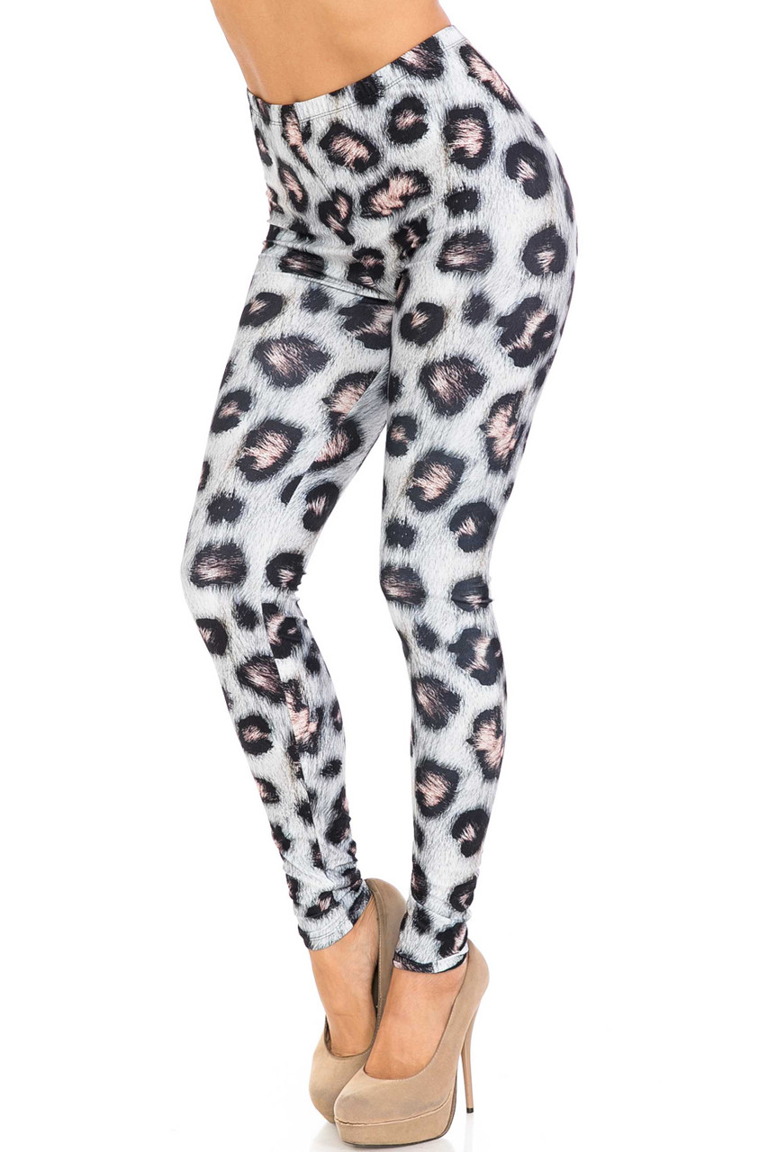 Women's Leopard Printed Leggings Animal Skin Brushed Buttery Soft Tights