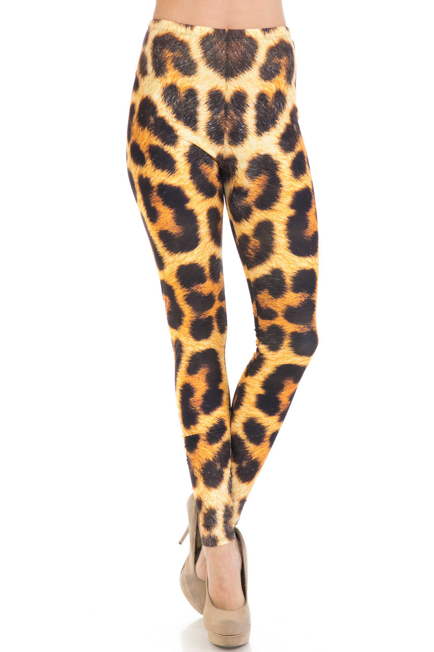 Front side image of Creamy Soft Spotted Panther Leggings - USA Fashion™