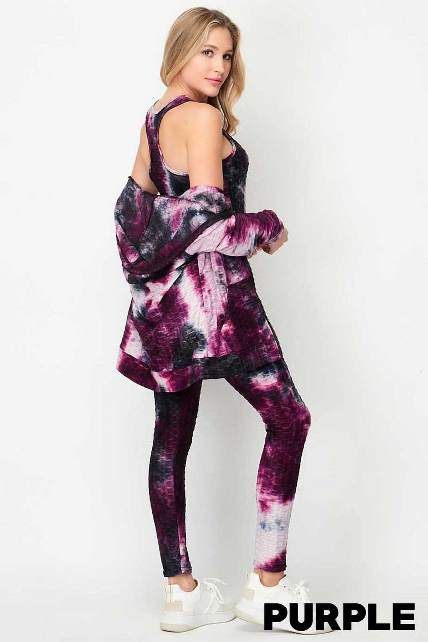 Wholesale Trendy Yoga Leggings Scrunch Butt Leggings with Tie Dye