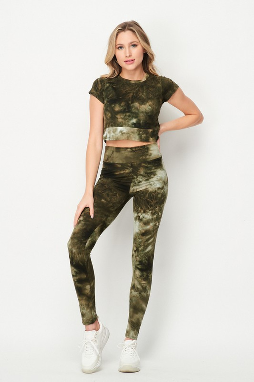 Camo Scrunch Tie Dye Tee M