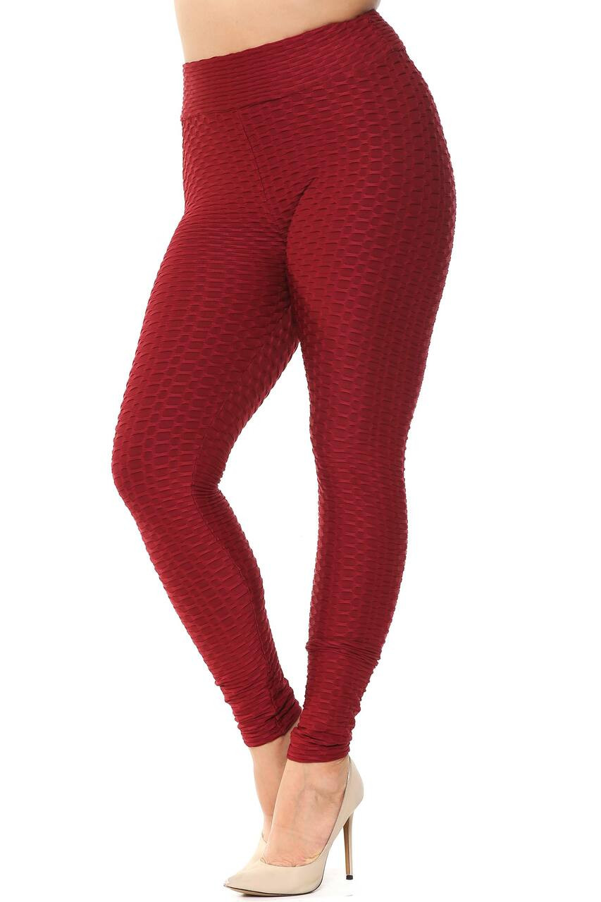 Scrunch Butt Textured High Waisted Leggings