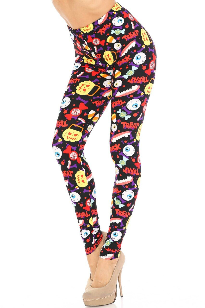 Girls Emoji Print Leggings | Berry Jane