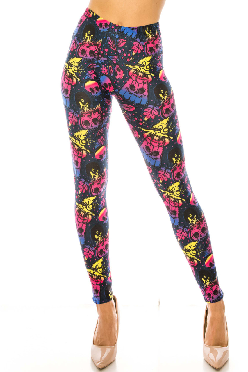 Creamy Soft Sugar Skull Leggings - USA Fashion™