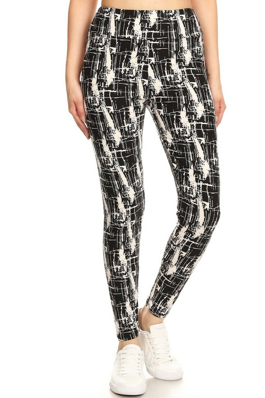 Buttery Soft Artistic Lines High Waisted Leggings