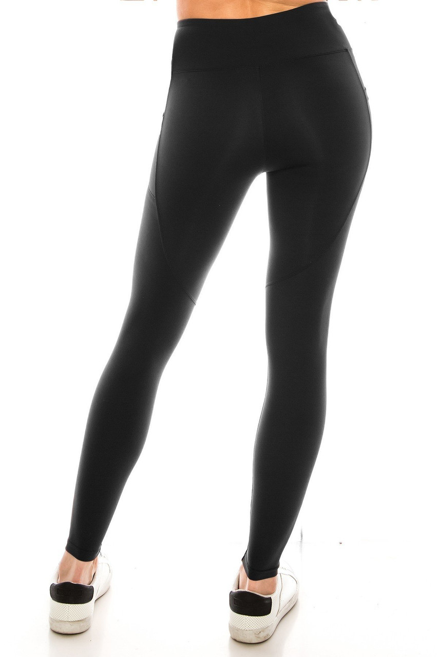CRZ YOGA Women's Naked Feeling Workout Leggings 25 Inches - High Waisted Yoga  Pants with Side Pockets Athletic Running Tights Bl