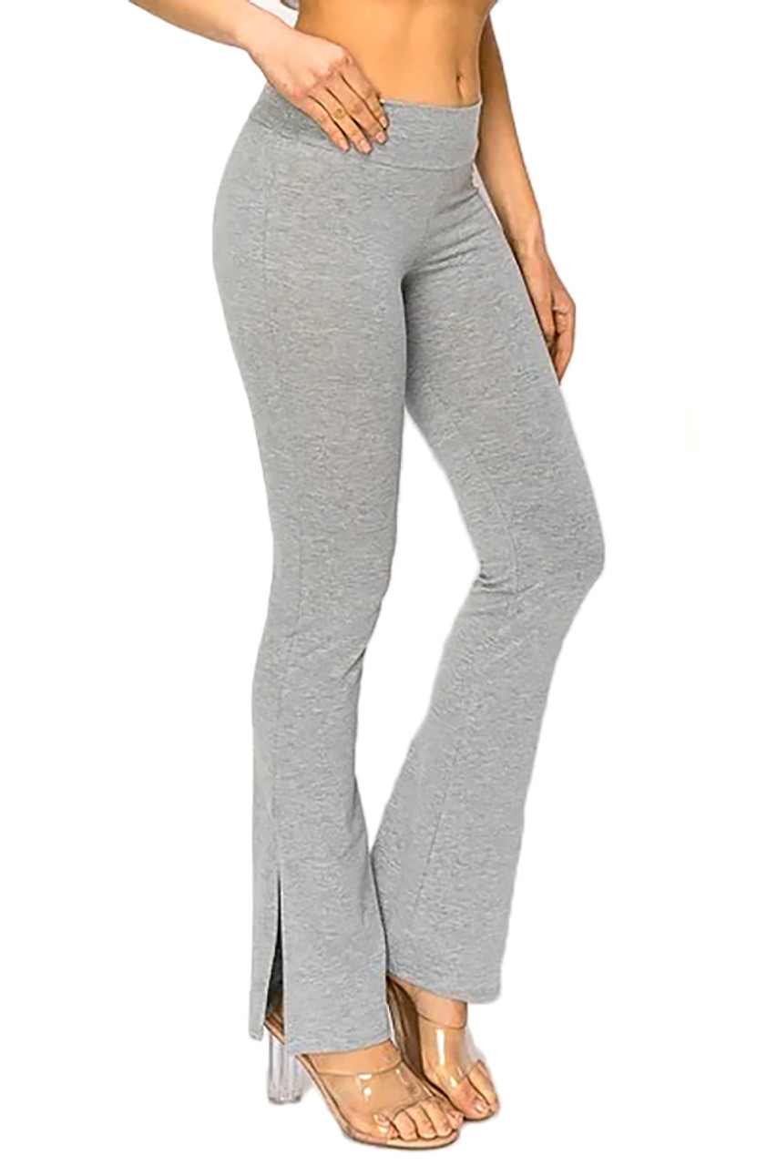 Flare Yoga Pants for Women High Waisted Ribbed Bell Bottom Joggers Workout  Pant Leggings Athletic Solid Trousers - Walmart.com
