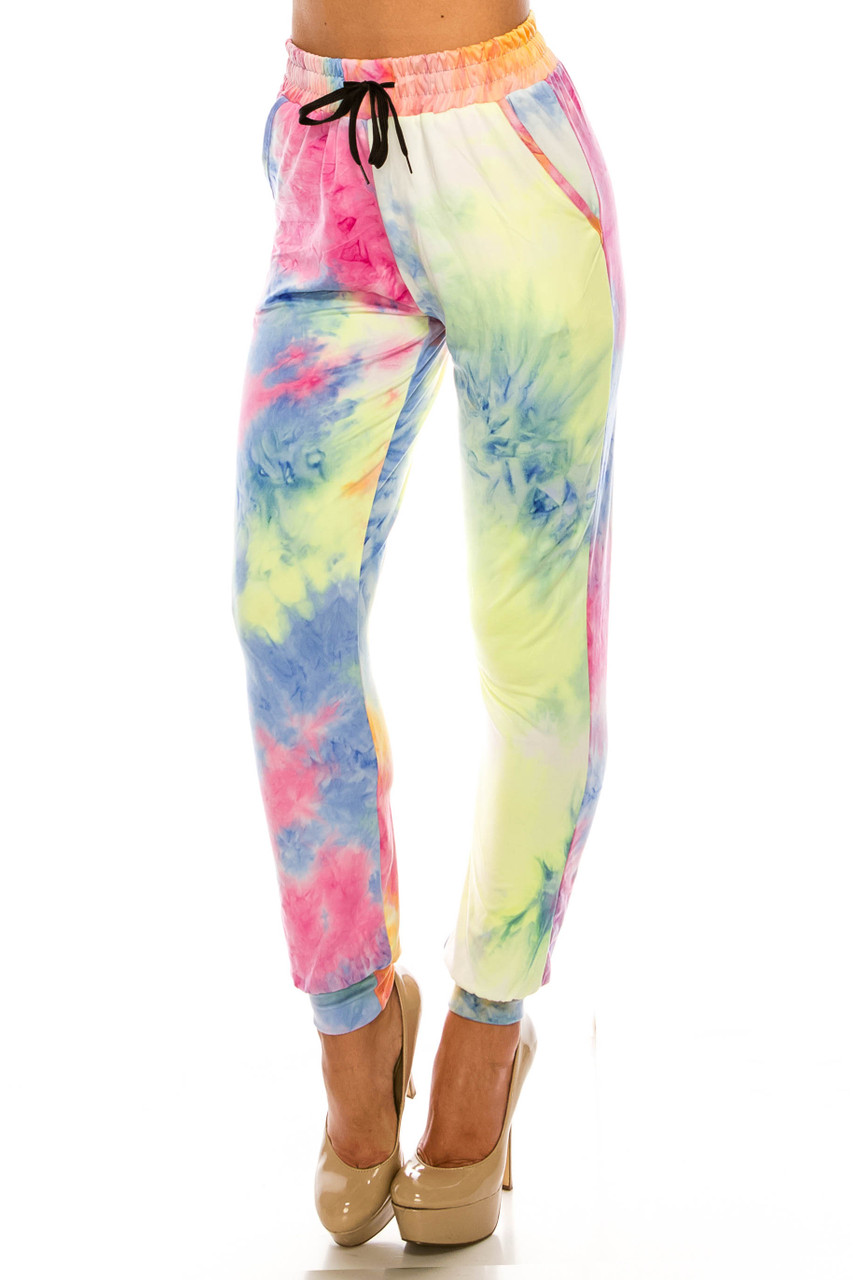 Buttery Smooth Multi-Color Pastel Tie Dye Joggers