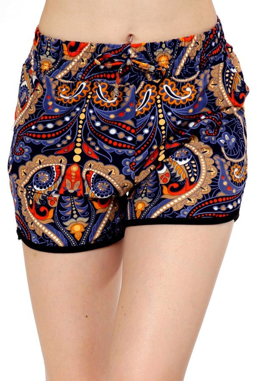 Buttery Smooth Vegas Paisley Dolphin Shorts