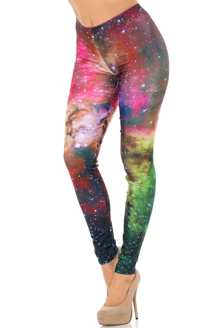 Abstract Capri leggings, Workout Pants 'Galaxy A' abstract art