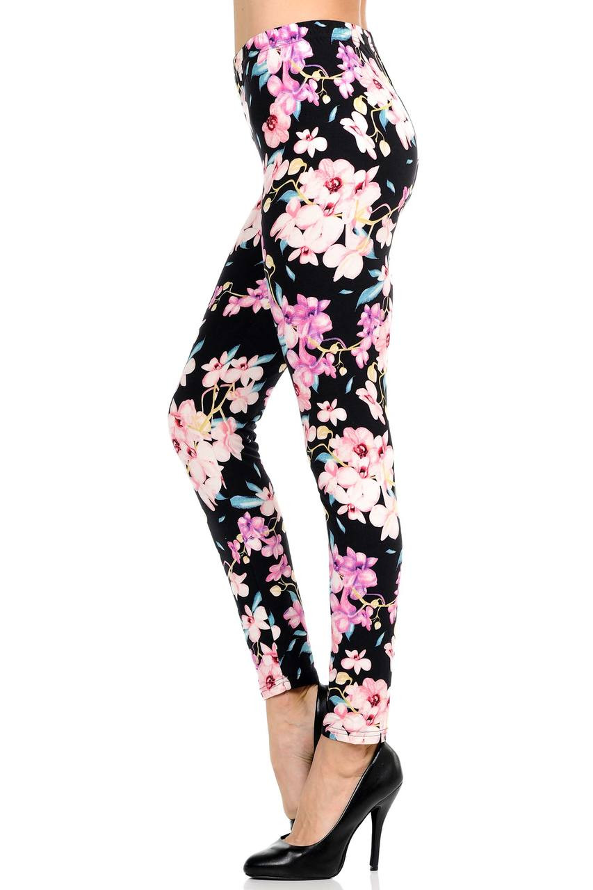 Buttery Smooth Pretty in Pink Floral Leggings