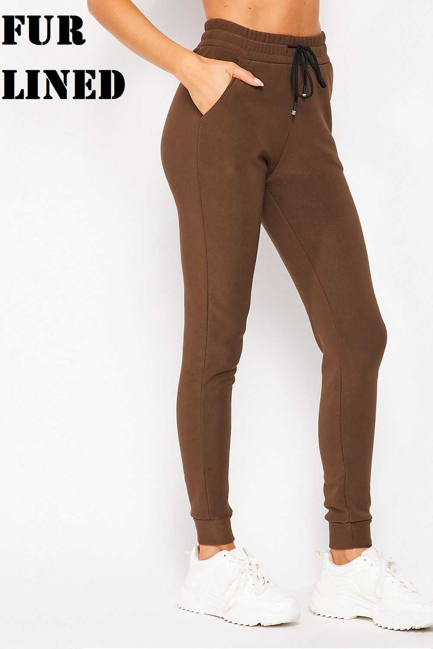 Scuba Fur Lined Jogger with Drawstring
