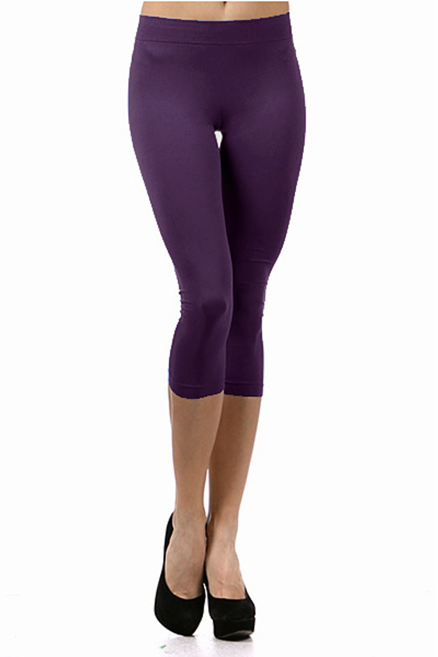 Purple Lycra Cotton Ladies Capri Legging, Size: Small, Medium, Large, XL at  Rs 125 in Panipat