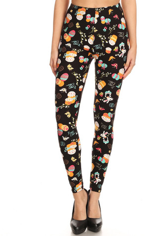 Unique Easter Egg Print Leggings