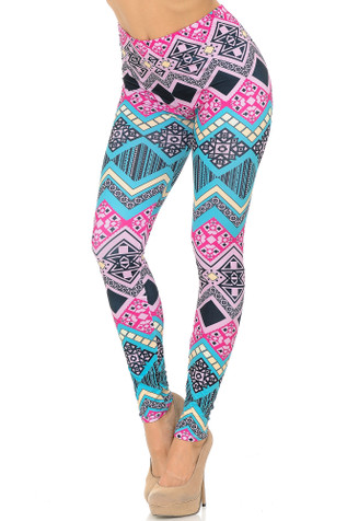 Cute Tribal Print Yoga Pants For Women Sexy Pink And Brown Graphic Push Up Patterned  Leggings For Fitness And Sports From Drucillajohn, $20.12