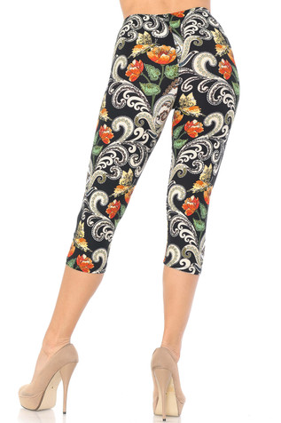 SO Capri One Size Colorful Print Leggings SiZE:10 or12 Soft New from Kohl's