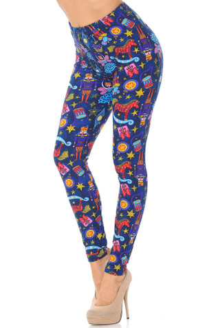 Creamy Soft Pacman Begins Extra Plus Size Leggings - 3X-5X - USA