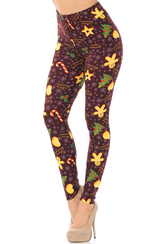 Christmas Leggings, Holiday Leggings, Womens Yoga Pants, Winter