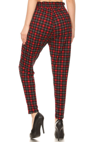 Buffalo Check Red And Black Plaid Leggings for Sale by rewstudio