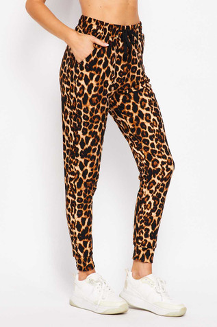 High Waist Neutral Leopard Yoga Leggings