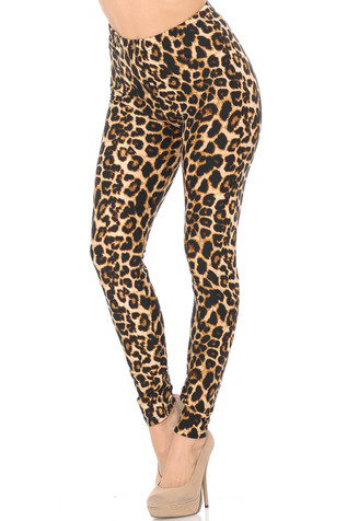 Kookai Leopard Leggings / Vintage 90s Animal Print High Waist Cotton  Cropped Pants Size Small 