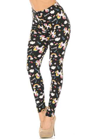 Irresistible Buttery Soft Florid Feathers Leggings