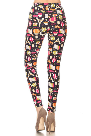 Women Multicolour Smudge Print Leggings