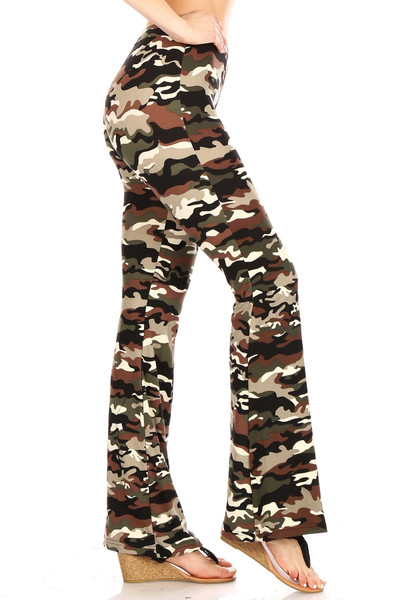 camo bell bottom jeans