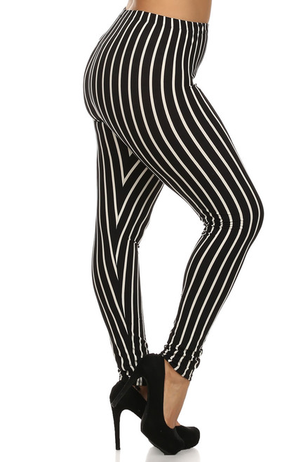 Buy Sher Singh Women Black & White Striped Knit Pants - Leggings for Women  189841 | Myntra