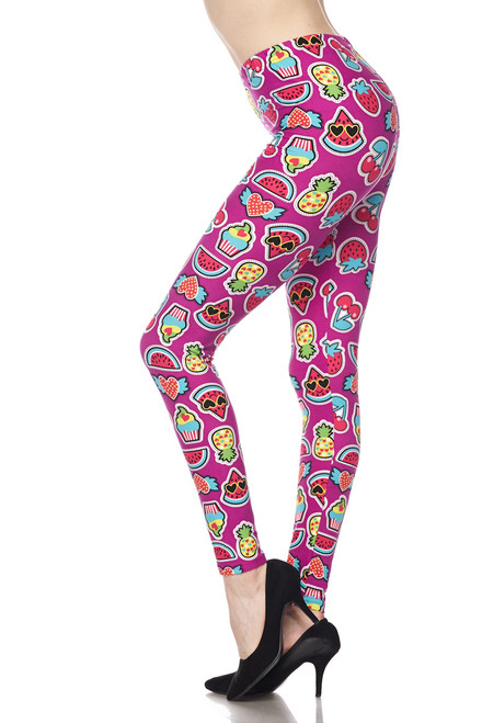 Purple Flower Skulls – 3″ Yoga Capri – w/Pockets – 3X5X – KISS My Legs –  Retail and Wholesale Leggings