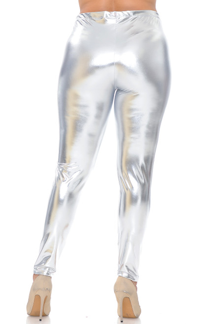 Shiny Metallic Plus Size Leggings | World of Leggings