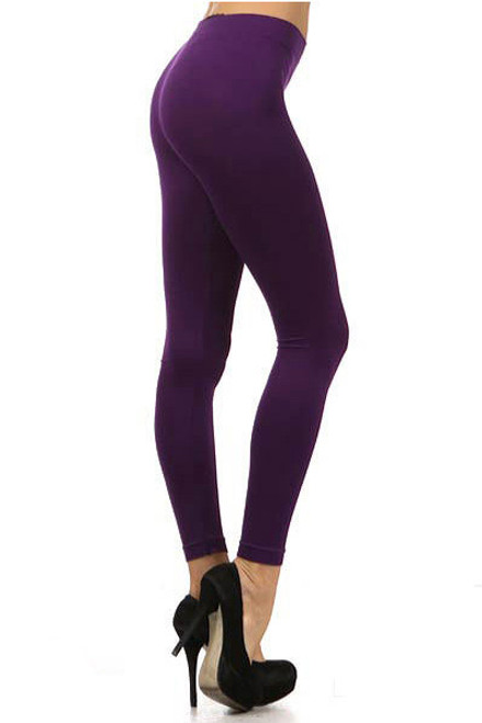 Basic Full Length Spandex Leggings - Leggings Superstore