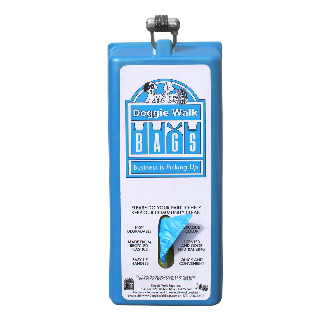 2100 Tie Handle Dog Poop Bags, Single Case