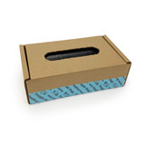 Black dog waste bag roll with 250 bags per roll